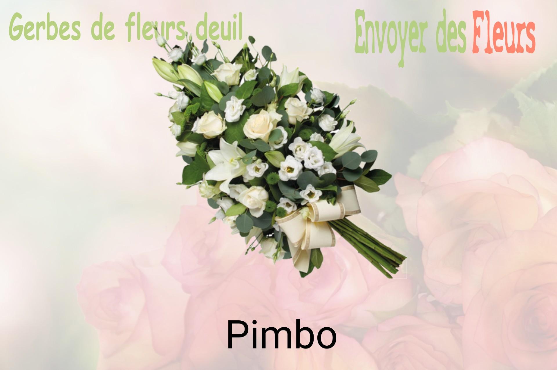 Gerbe de fleurs de deuil livrée à Pimbo